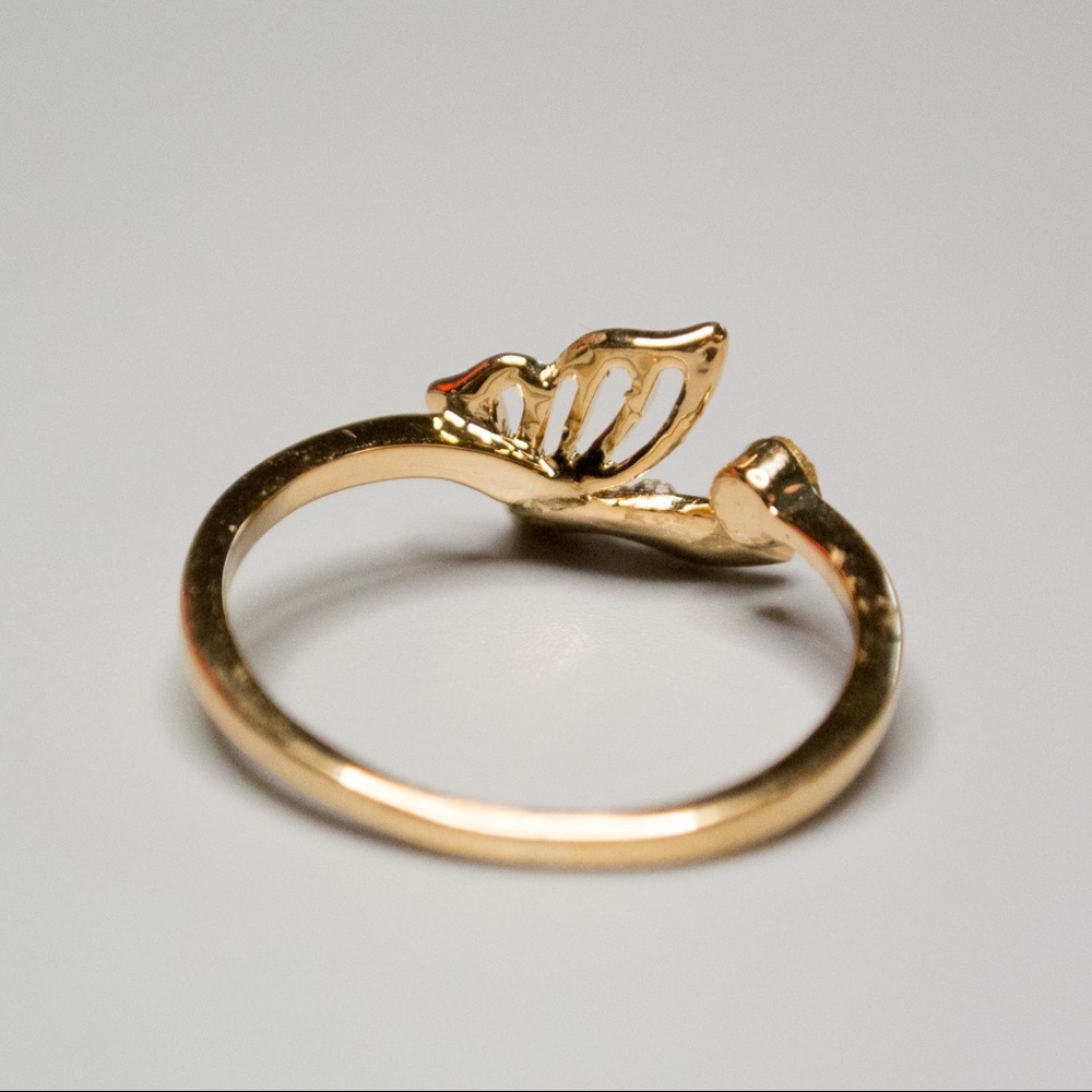 🔸NWT Butterfly Rhinestone Adjustable Ring - Picture 7 of 10